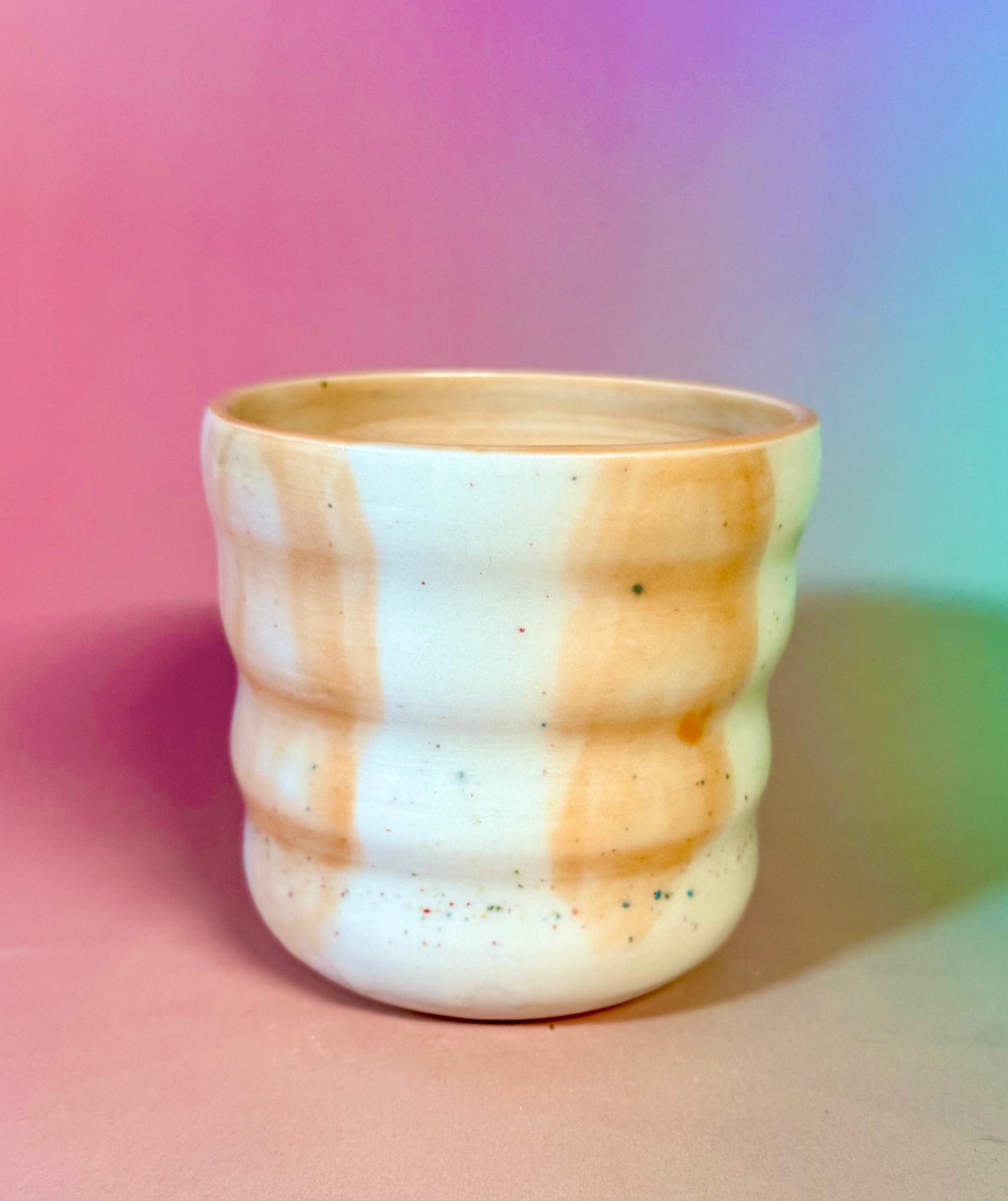 Watercolor Wavy Cup
