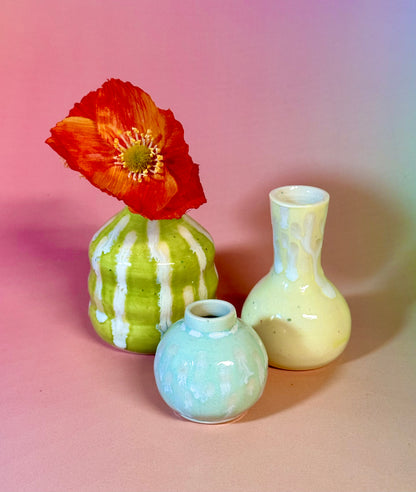 Tiny Green Bud Vase