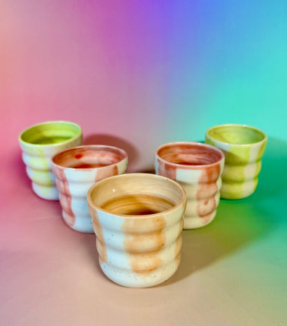 Watercolor Wavy Cup