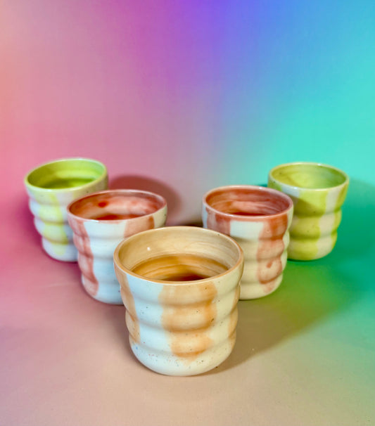 Watercolor Wavy Cup
